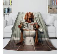 QBIREX Irish Setter on The Toilet Blanket King Size Easy-Care Winter Blankets for Adults for Bed Queen Size for Lover Hubby Wifey Women Men 60x80inch(150x200cm)