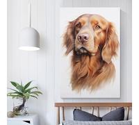 QBIREX Irish Setter Portrait Dog Custom Canvas Wall Art, Custom Canvas Prints Personalized Canvas Picture for Family Pet Wedding Friends Holiday Birthday 16x24inch(40x60cm)