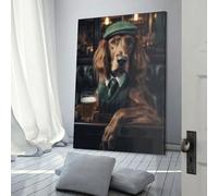 QBIREX Irish Setter Wall Canvas Art for Bedroom for Rustic Bath Decor Wall Canvas 12x18inch(30x45cm)