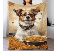 QBIREX Jack Russel Dog Oversized Warm Adult Super Soft Blanket 3D Print Anti-pilling Flannel For Adults for Bed 50x60inch(127x152cm)
