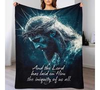 QBIREX Jesus Christ Lamb of Gof Comfy Blanket Soft Plush Thick Blanket for Bed Car Family 40x50inch(100x130cm)