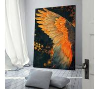 QBIREX Left Angel Wing Wall Decoration for Living Room for Teens Girl Women Living Room Decoration Toilet Wall Art 20x30inch(50x75cm)