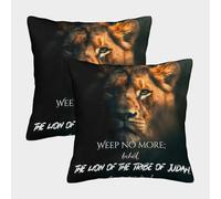 QBIREX 'Lion of Judah Conquered' Poster, Picture, Metal Print, Paint by The Creative Hub Pillowcase Anti Allergy Throw Pillow Covers for Home Spring Decor 40x40cm