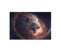 QBIREX Lion Poster Vintage Art Cover Room Decor Aesthetic Bedroom Decor Canvas Posters For Bedroom 20x30inch(50x75cm)