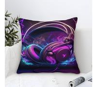 QBIREX Live Music Neon3 King Pillow Cases Home Decor Decorations Lightweight & Breathable Small Pillow Cases 40x40cm