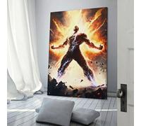 QBIREX Man God Explosion Canvas Painting Abstract Artwork Poster Picture Canvas Wall Art Decor Room Decor Wall Art Set 20x30inch(50x75cm)