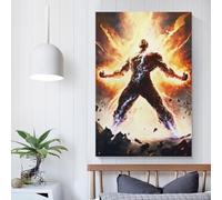 QBIREX Man God Explosion Painted Effect Canvas Painting Modern Wall Home Office Decor Wedding PosterHome Decor- 16x24inch(40x60cm)