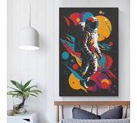 QBIREX Man in Space Poster Canvas Painting Wall Art Picture Home Decor Print For Bedroom Living Room Gifts from Kids 12x18inch(30x45cm)
