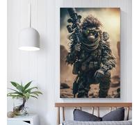 QBIREX Monkey Troops11 Wall Art Motivational Posters Canvas Prints Painting Picture Artwork Living Room Office Wall Decor 20x30inch(50x75cm)
