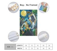 QBIREX Monster Fight Modern Wall Artwork for Adults And Kids DIY Oil Painting on Canvas Wall Art Decoration Gift 16x24inch(40x60cm)