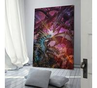 QBIREX Monster Hunter World Art Canvas Paintings On The Wall Art Posters And Prints Hand to Hand Art Pictures Poster Home Decor12x18inch(30x45cm)