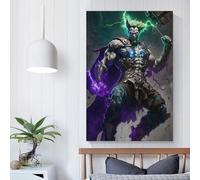 QBIREX Monster with A Hammer Modern Wall Artwork for Adults And Kids DIY Oil Painting on Canvas Wall Art Decoration Gift 08x12inch(20x30cm)