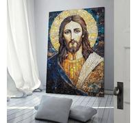 QBIREX Mosaic Jesus Portrait Art Work for Home Walls for Living Room Bedroom 3d Wall Art 16x24inch(40x60cm)