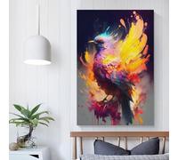 QBIREX Mystical Phoenix Abstract Custom Canvas Prints For Teens Game Boys Room Wall Decor Large Wall Art 20x30inch(50x75cm)