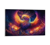 QBIREX Mystical Phoenix Canvas Painting Wall Art For Teens Game Boys Room Wall Decor Large Pictures 12x18inch(30x45cm)