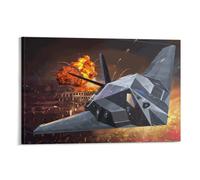 QBIREX Night Hawk Stealth Canvas Poster Wall Art Decor Print Picture Paintings for Living Room Bedroom Decoration Anniversary Wife Husband 12x18inch(30x45cm)