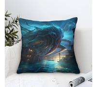 QBIREX Nightmare Titan Throw Pillows with Envelope Closure Lightweight & Breathable Pillow Slips 45x45cm