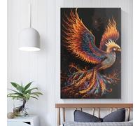 QBIREX Phoenix Bird Wall Pictures Living Room For Teens Boys Room Wall Decor Modern Wall Art 24x36inch(60x90cm)
