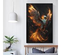QBIREX Phoenix from The Ashes Living Room Pictures for Walls for Toilet Bathroom Decor Modern Art Prints 20x30inch(50x75cm)