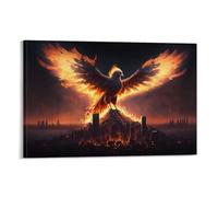 QBIREX Phoenix from The Ashes Poster Artworks Canvas Room Aesthetic Wall Art Prints Home Picture Painting Modern Decor 08x12inch(20x30cm)