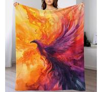QBIREX Phoenix Watercolor Art Super Soft & Warm Blanket Soft for Sofa/Couch/Bed Throw Sister Blanket from Sister for Anniversary Marriage Valentine 70x80inch(180x200cm)