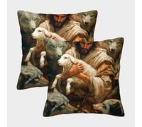 QBIREX 'Protection of Jesus' Poster, Picture, Metal Print, Paint by The Creative Hub Superking Pillow Cases Wrinkle Stain Resistant Kids Pillow Cases Home &Hotel 40x40cm