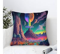 QBIREX Psychedelic_nature Personalised Pillowcase for Sofa Chair Couch/Bedroom Decorative Decorative Modern Queen Size Pillow Cases 40x40cm
