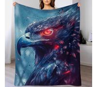 QBIREX Red Eyed Hawk Big Fluffy Blanket Soft Nanny Blanket for Bed for Anniversary Marriage Valentine 40x50inch(100x130cm)