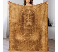 QBIREX Shroud of Turin King Size Fleece Blanket Soft Fluffy Cozy Personalised Blankets And Throws Sofa for Women 70x80inch(180x200cm)