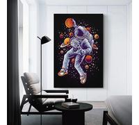 QBIREX Slam Dunk Astronaut for Adults Bathroom Animal Oil Paintingon Canvas Painting Kits Canvas Funny Room Decor Birthday Gifts Women 16x24inch(40x60cm)