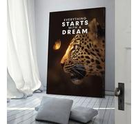 QBIREX Starts With A Dream Custom Canvas Prints For Teens Game Boys Room Wall Decor Large Wall Art 24x36inch(60x90cm)