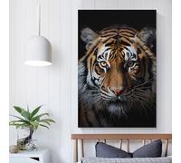 QBIREX Tiger Face Canvas Painting Abstract Artwork Poster Picture Canvas Wall Art Decor Room Decor Wall Art Set 24x36inch(60x90cm)