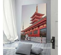 QBIREX Tokyo Architecture Art Poster Canvas Wall Art Decorative Bedroom Modern Home Print Picture Artworkss 3D Wall Art Living Room 08x12inch(20x30cm)