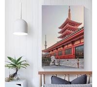 QBIREX Tokyo Architecture Canvas Painting Abstract Artwork Poster Picture Canvas Wall Art Decor Room Decor Wall Art Set 20x30inch(50x75cm)