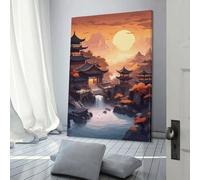 QBIREX Vintage Japan Landscapes Custom Canvas Wall Art, Custom Canvas Prints Personalized Canvas Picture for Family Pet Wedding Friends Holiday Birthday 20x30inch(50x75cm)