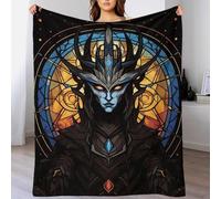QBIREX Warlock Stained Glass Fluffy Fleece Blanket Thick And Elegant Massive Blanket for Bed Grandma Snug Gifts 50x60inch(127x152cm)