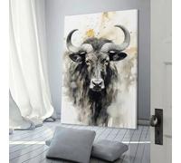 QBIREX Wildebeest Beauty Art Wall Canvas Art for Bedroom for Rustic Bath Decor Wall Canvas 24x36inch(60x90cm)