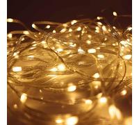 Qbis 200 Warm White Fairy Lights with Remote, 8 modes & 6hr Timer, 20m Transparent Wire, fairy lights plug in Christmas decorations, Indoor & Outdoor Christmas Lights, Waterproof Christmas tree lights