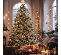 Qbis 200 Warm White LED Christmas Lights with Remote, 20m/65ft Lighting String on Green Wire, Multifunction and Timer Twinkling Christmas Tree Lights, Plug-in Fairy Light for Indoor & Outdoor use