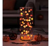 Qbis 40 Berry Cluster Lights - Outdoor/Indoor Christmas Lights with Timer, Battery Powered Fairy String Lights in Red, Orange & Yellow, Autumn and Fireplace Cosy Lighting, Great for Halloween Too!
