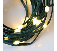 Q attery Powered Outdoor Lights, Multifunction with Timer, Warm White Outdoor Christmas Lights, 3m Fairy Light on Green Wire. Ideal for Wreath Decoration (30 LED Green Wire)