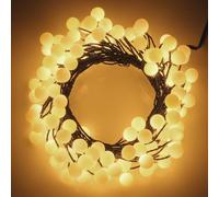 QBIS Berry Cluster Lights, 120 Warm White Berry Lights, Plug in Fairy Lights Indoor / Outdoor on Thin Black Wire (120 LED Plug in)