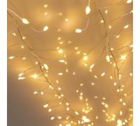 Qbis Cluster Lights, 400 LEDs on Silver Wire - Warm White Christmas Fairy String Lights Plug-in (400 LED Warm White (Silver Wire))