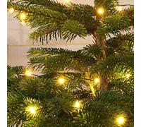 Qbis Outdoor Fairy Lights, Battery Operated Christmas Lights, Multi-Function Micro Wire Lights with Timer, Green Wire Perfect for Your Christmas Tree (100 LED Green Wire)