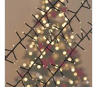 Qbis Premium LED Cluster Lights. Christmas Garland Fairy Lights (500 LED Warm White (Black Wire) Twinkle)
