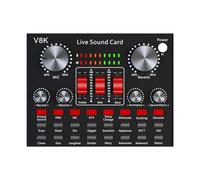 Qbkohphifm V8K Audio USB External Sound Card Multi Portable Microphone Live Broadcast Sound Card for Mobile Phone Computer
