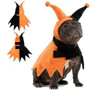 QBLEEV 2Pack Dog Halloween Costume, Funny Party Circus-Inspired Cosplay with Hood & Cape, Winter Warm Pullover Clothes for Cold Weather, Adjustable Pet Outfit Hoodie for Small Medium Large Dogs