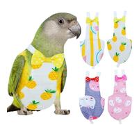 QBLEEV Bird Diaper Cockatiel Clothes Flight Suite, Reusable Parrot Nappy with Waterproof Inner Layer, Cute Pigeon Pants Urine Wet Suit Costume for Conure Macaw African Budgies Sun Parakeet