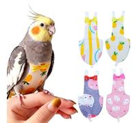 QBLEEV Bird Diaper Flight Suite, Reusable Parrot Nappy Cockatiel Clothes with Waterproof Inner Layer, Cute Pigeon Pants Urine Wet Suit Costume for Conure Macaw African Budgies Sun Parakeet