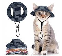 QBLEEV Cat Hats for Cats Only, Sphynx Hat with Ear Hole, Kitten Headwear Mini Sun Sombrero Caps, Summer Cat Cowboy Hats, Pet Chihuahua Sunscreen Baseball Outdoor Climbing Cap Birthday Party